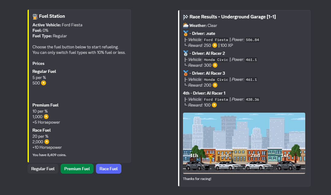 🏆 Racing & Progression